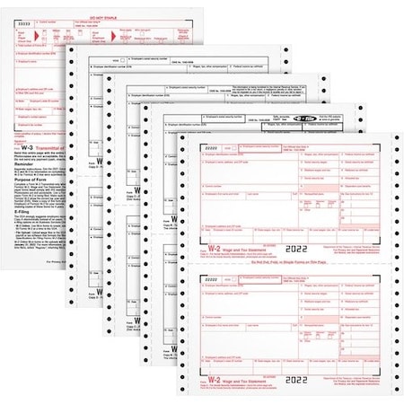 Tops Business Forms W-2 TAX FORM, 4 PART, 8-1/2X5-1/2in, 24PK TOP2204